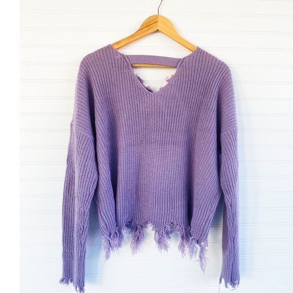 Fringe knit sweater Size Large - Picture 2 of 9